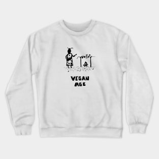 Vegan Cave Person Crewneck Sweatshirt